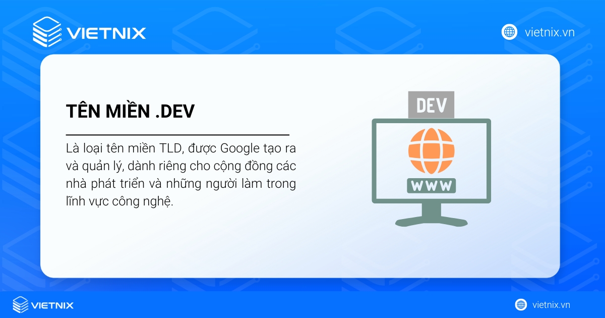 .dev là một TLD được Google tạo ra và quản lý