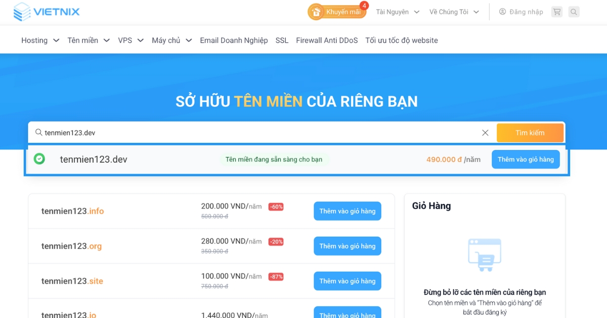 Bạn nhấn nút Thêm vào giỏ hàng để tiếp tục.