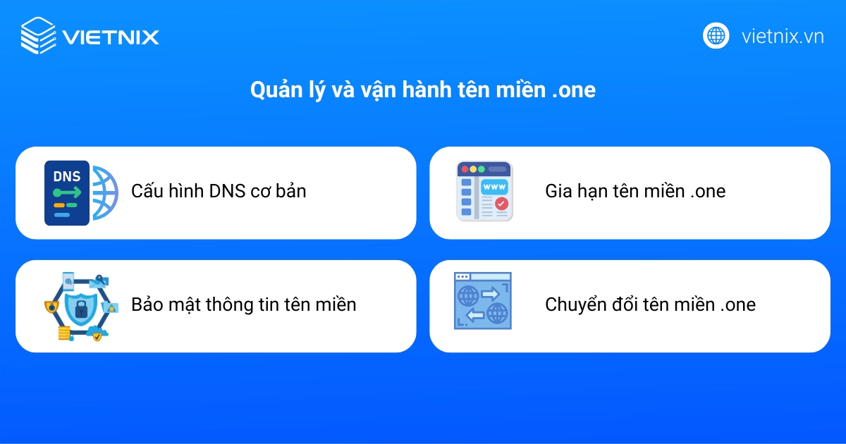 Quản lý và vận hành tên miền .one