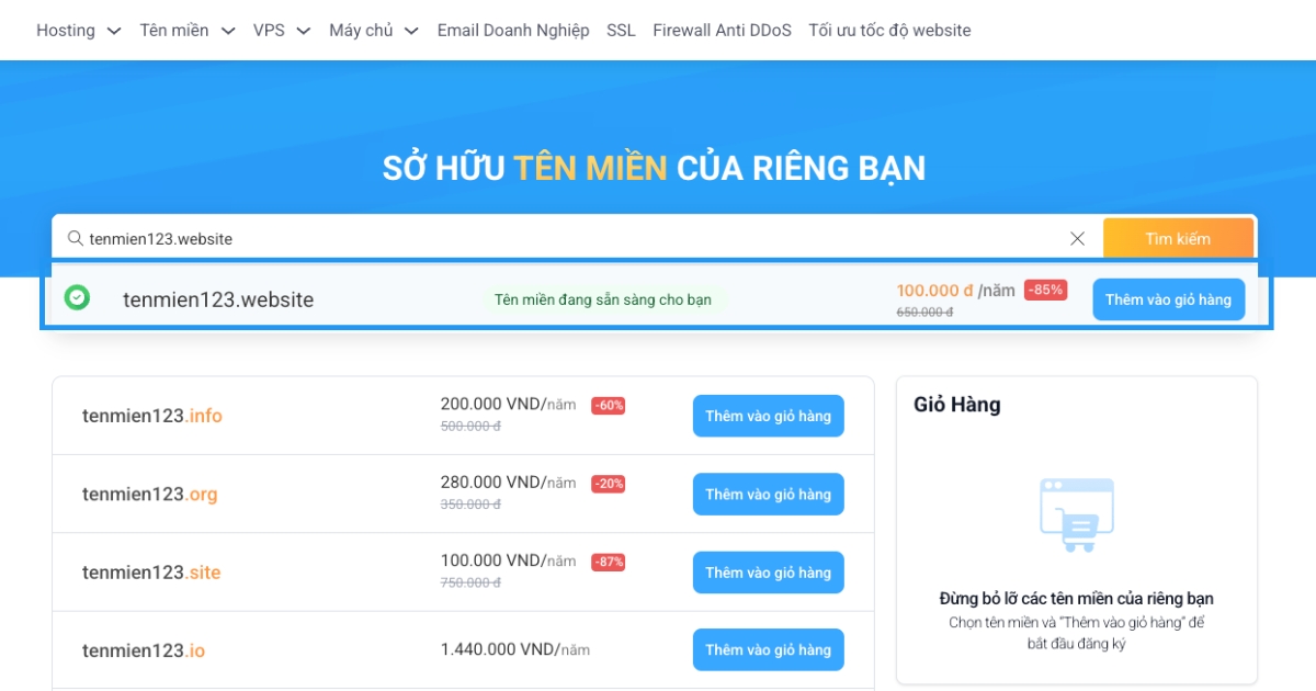Bạn hãy nhấn Thêm vào giỏ hàng