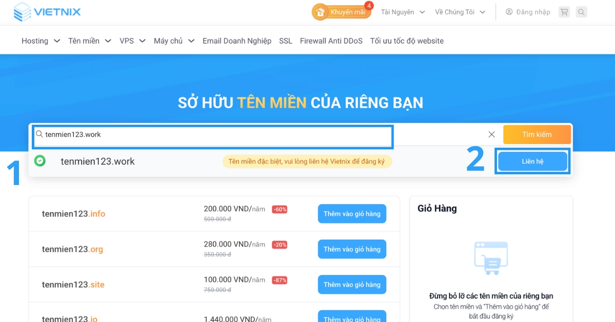 bạn nhấn vào nút Liên hệ và khung chat sẽ xuất hiện.
