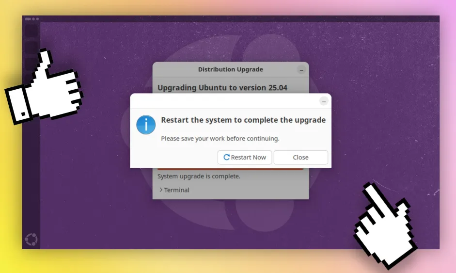Khởi động lại sau khi hoàn tất cập nhật - Nguồn: Internet