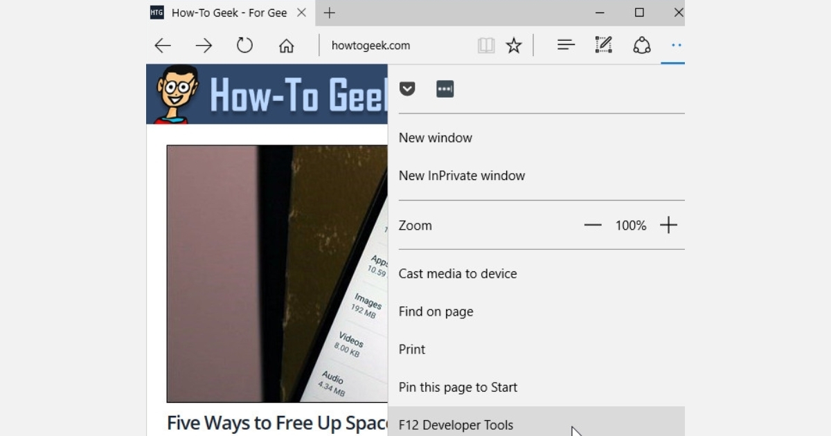 Cách nhanh nhất để bắt đầu là nhấn phím F12