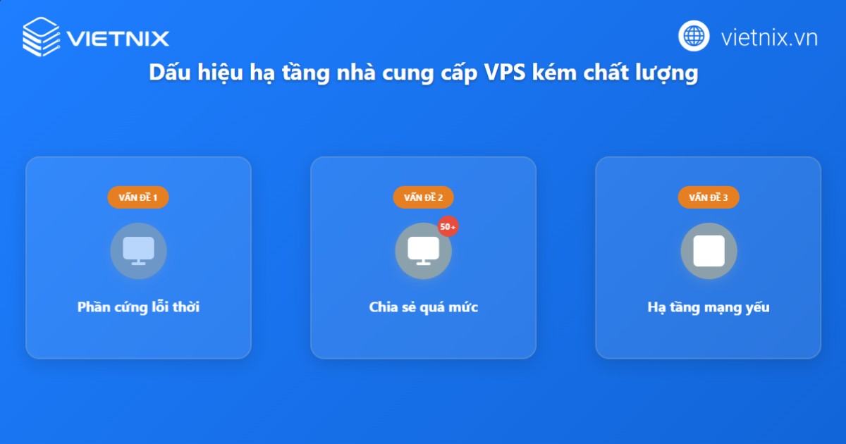 Hạ tầng VPS kém chất lượng là nguyên nhân dẫn đến VPS bị lag