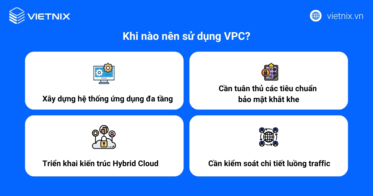 Các trường hợp nên sử dụng VPC