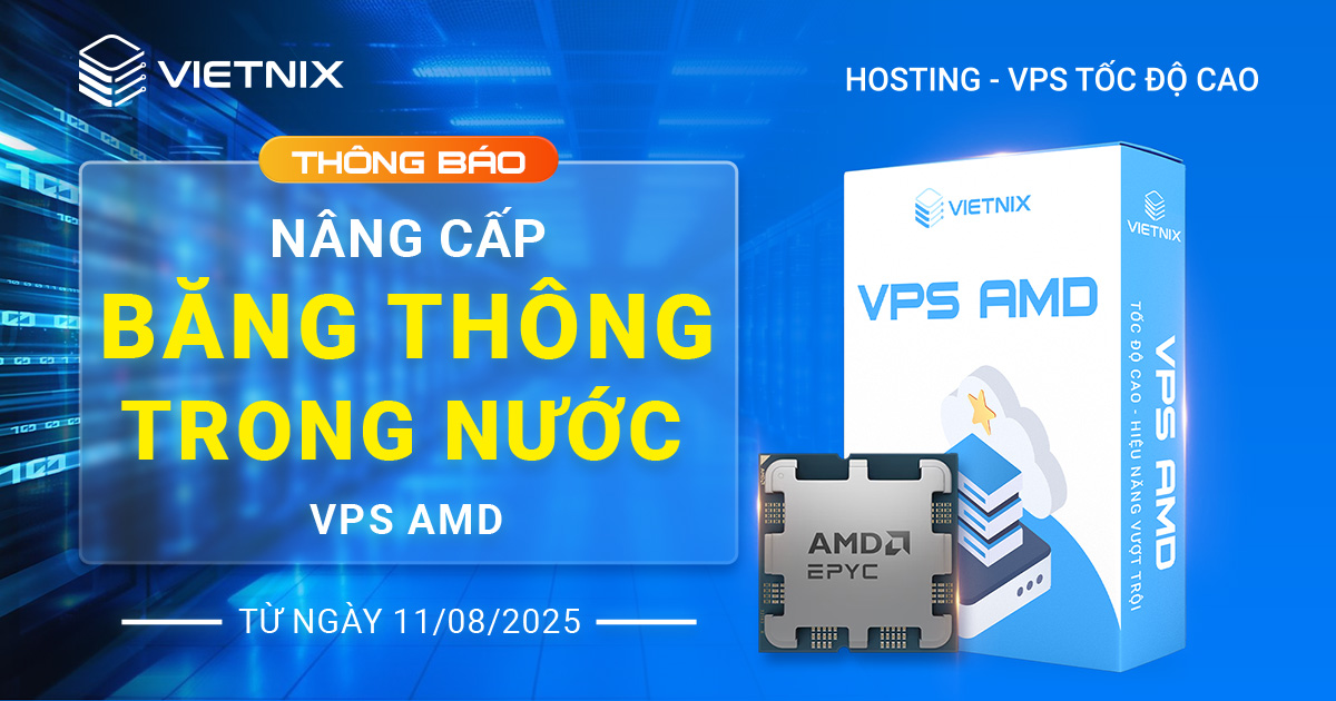 nâng cấp băng thông trong nước vps amd