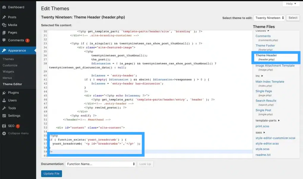 Hiển thị Breadcrumb trên toàn website WordPress: