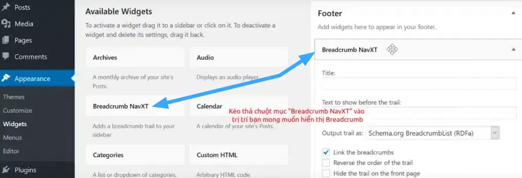Thêm Breadcrumb vào website WordPress bằng plugin Breadcrumb NavXT