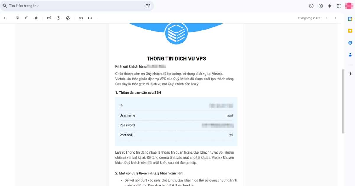 Hướng dẫn cài lại hệ điều hành VPS chi tiết 27 Hoàn tất và nhận thông tin đăng nhập