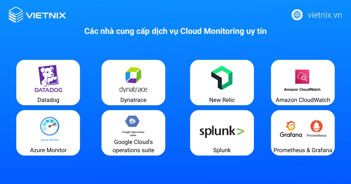 Các nhà cung cấp dịch vụ Cloud Monitoring uy tín