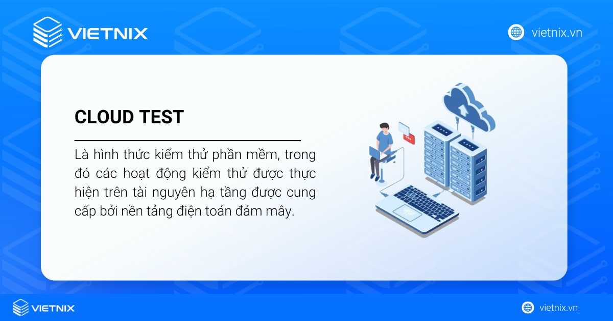 Cloud Testing (Kiểm thử đám mây) là một hình thức kiểm thử phần mềm