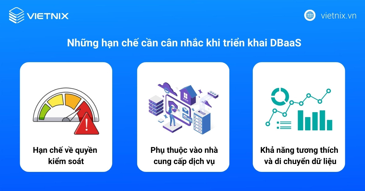 Những hạn chế cần cân nhắc khi triển khai DBaaS
