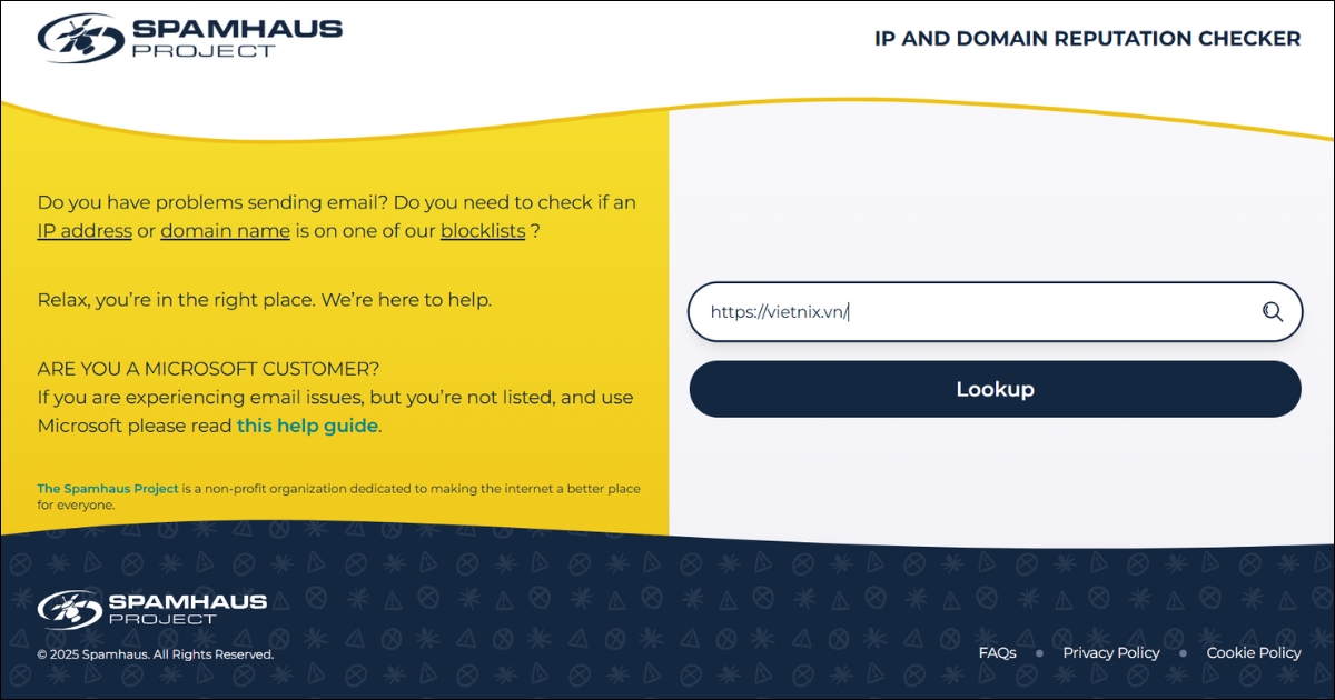 Domain Blacklist Check là gì? Nguyên nhân và 12 công cụ check blacklist domain 33 Spamhaus blocklist removal center