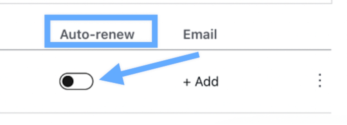 Domain WordPress là gì? Hướng dẫn kết nối tên miền với WordPress chi tiết 23 Bạn tìm đến tùy chọn Auto-renew và bật công tắc sang trạng thái On.