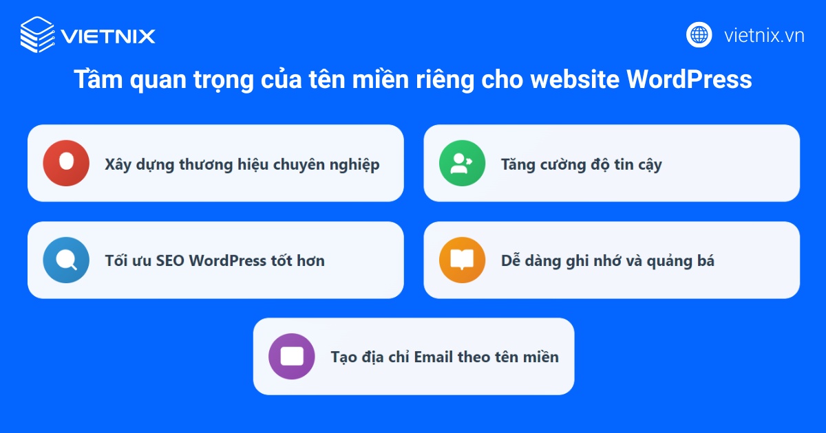Domain WordPress là gì? Hướng dẫn kết nối tên miền với WordPress chi tiết 24 Tầm quan trọng của tên miền riêng cho website WordPress