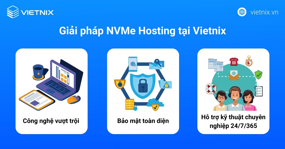 Vietnix tự hào là một trong những nhà cung cấp tiên phong triển khai hạ tầng NVMe Hosting