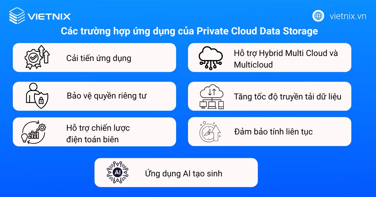 Private Cloud Data Storage được lựa chọn trong nhiều tình huống đặc thù nhờ khả năng bảo mật cao