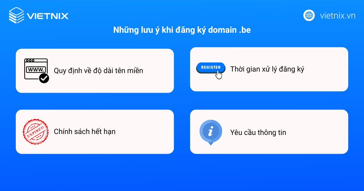 Tên miền .be là gì? Hướng dẫn đăng ký tên miền .be đơn giản 23 Những lưu ý khi đăng ký domain .be