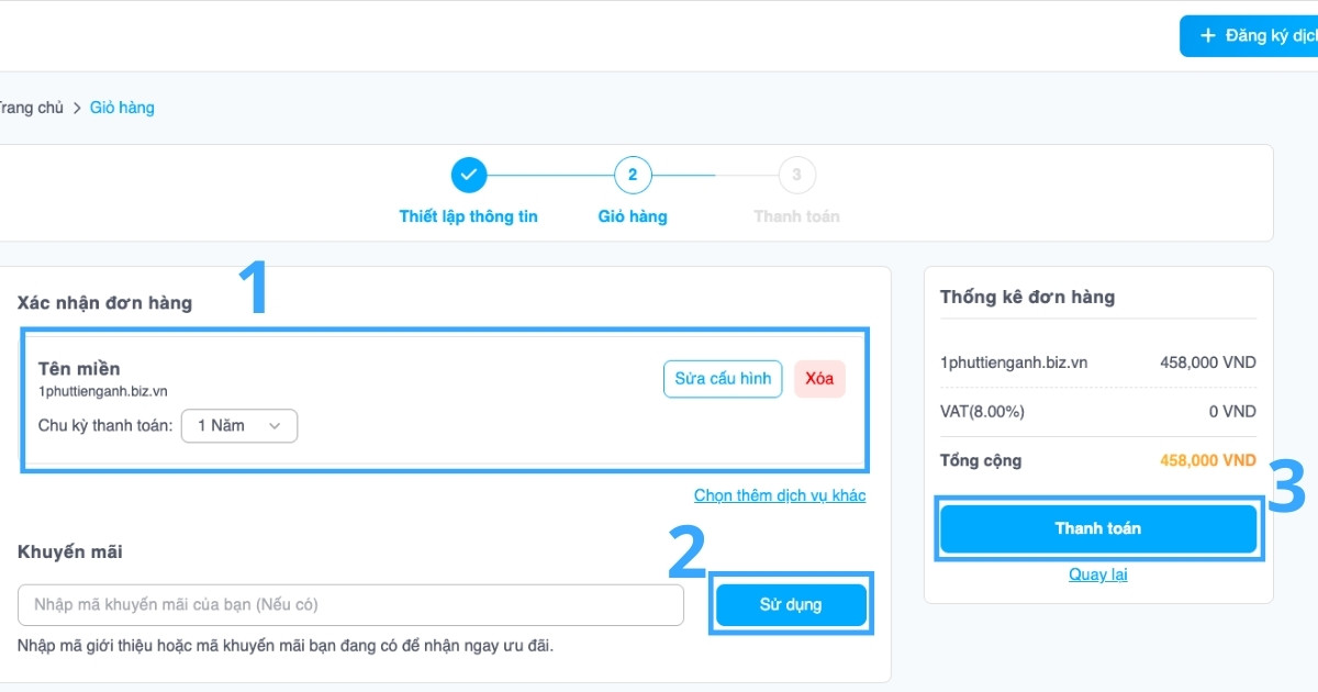 Hướng dẫn đăng ký tên miền .biz.vn nhanh chóng tại Vietnix