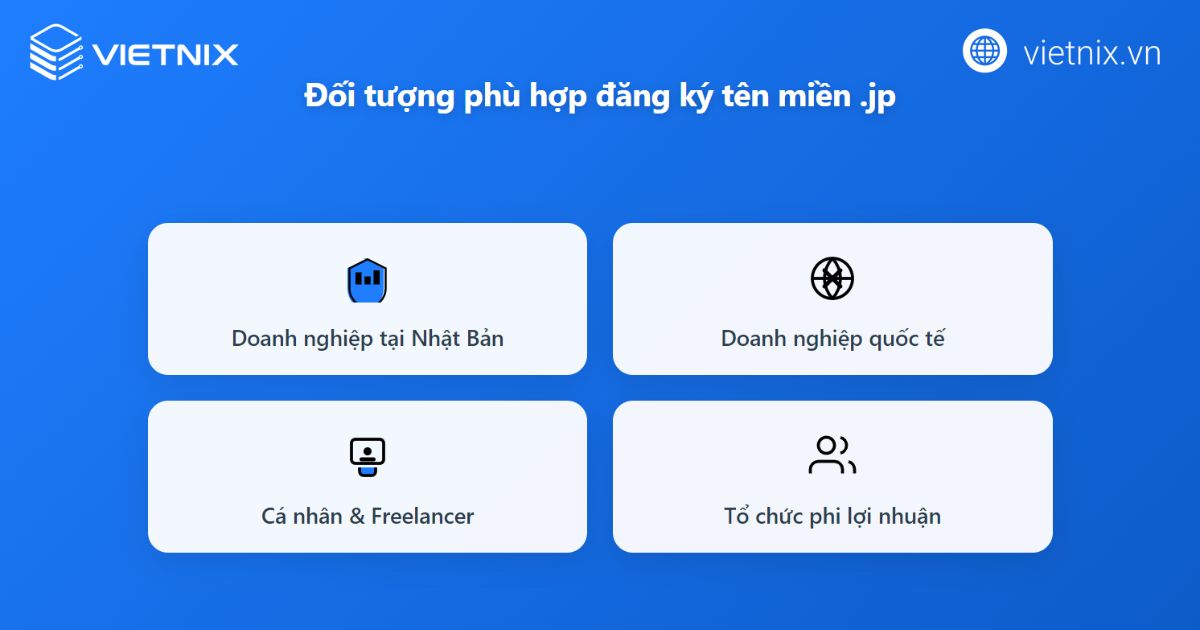Những đối tượng nên đăng ký tên miền .jp