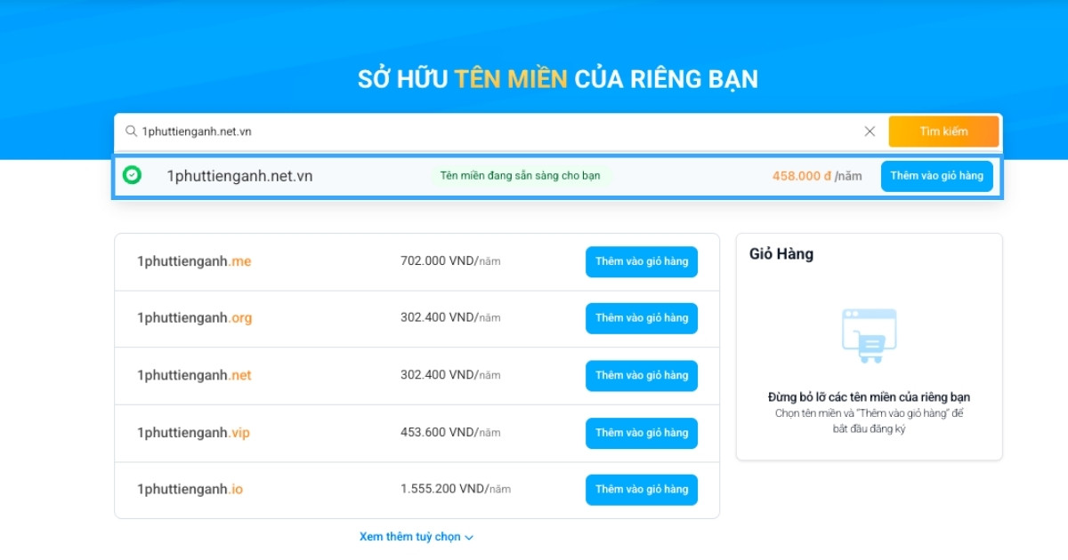 Quy trình đăng ký tên miền .net.vn
