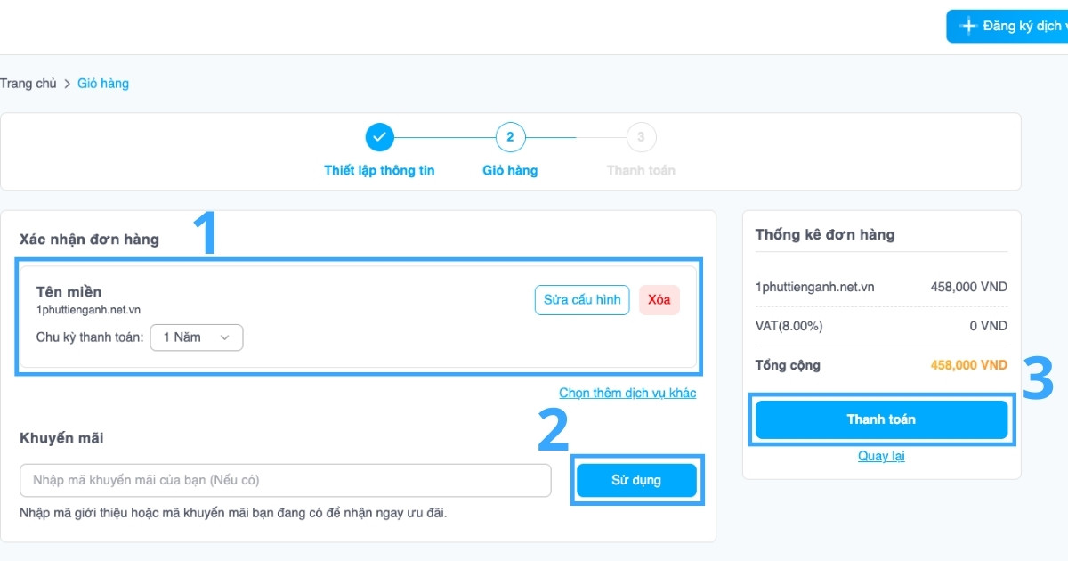 Quy trình đăng ký tên miền .net.vn