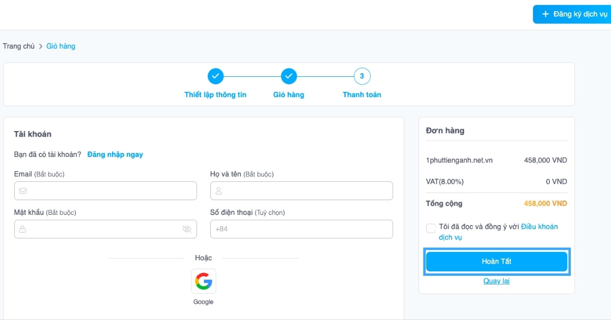 Quy trình đăng ký tên miền .net.vn