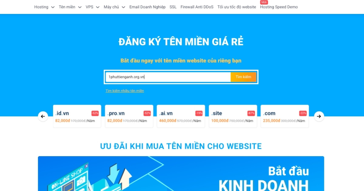 Quy trình đăng ký tên miền .org.vn tại Vietnix