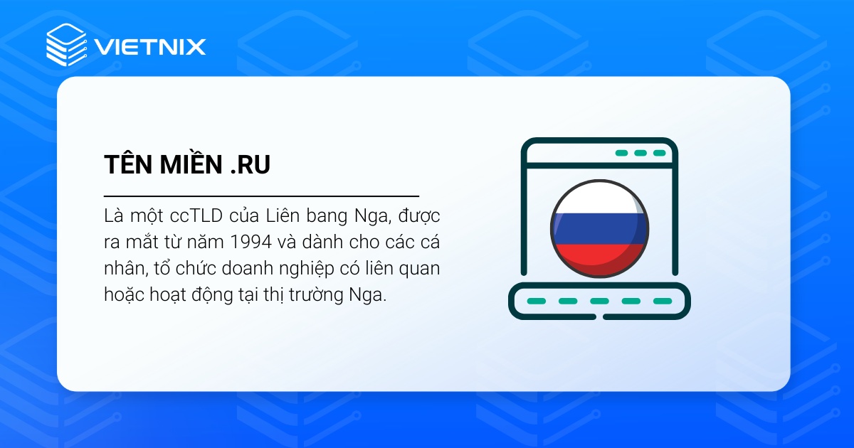 Tên miền .ru là tên miền quốc gia cấp cao nhất (ccTLD) của Liên bang Nga