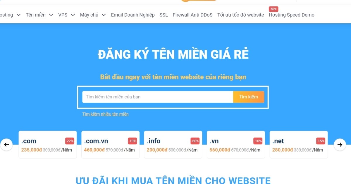 Tại thanh tìm kiếm, nhập chính xác tên miền .space mà bạn muốn đăng ký