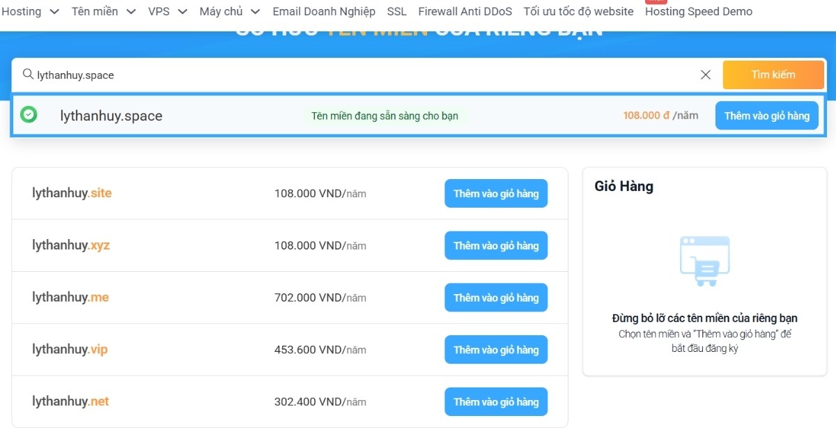 Tiếp tục nhấn Thêm vào giỏ hàng