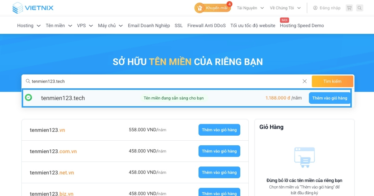 Bạn hãy nhấn Thêm vào giỏ hàng.