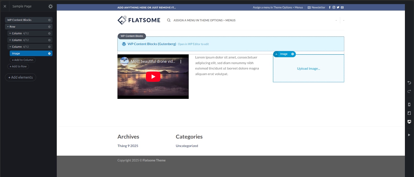 Chia cột, thêm nội dung