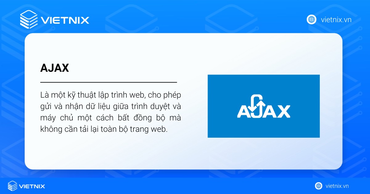 AJAX (viết tắt của Asynchronous JavaScript and XML) là một kỹ thuật lập trình web