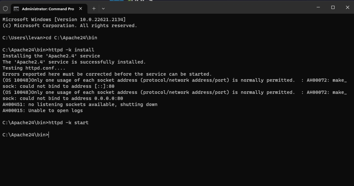 Di chuyển tới thư mục C: