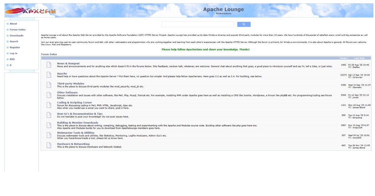 Tải xuống Apache