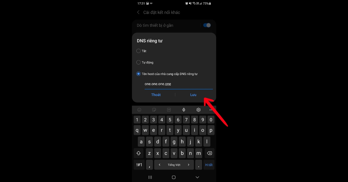 Bạn nhập một trong các địa chỉ
