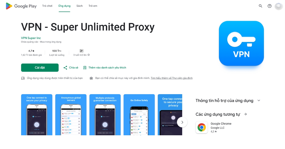 Cài đặt ứng dụng