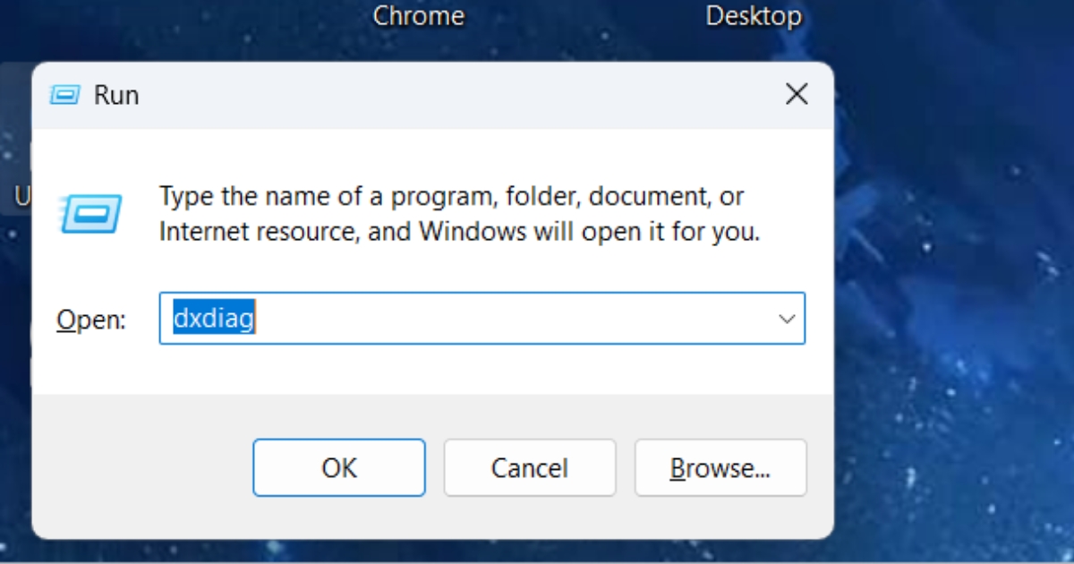 Bạn mở hộp thoại Run
