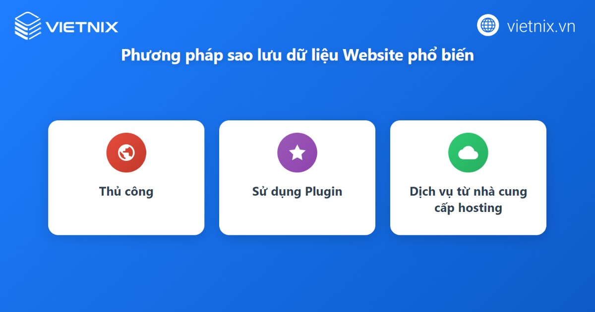 Các phương pháp sao lưu  dữ liệu phổ biến