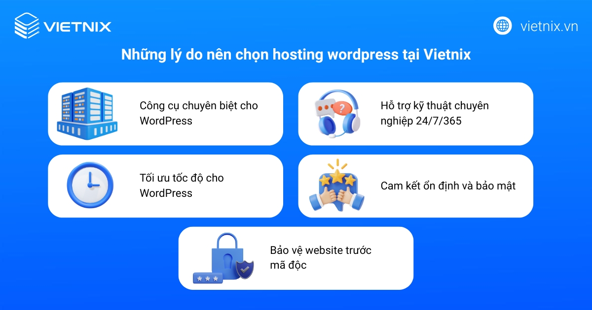 Những lý do nên chọn hosting wordpress tại Vietnix
