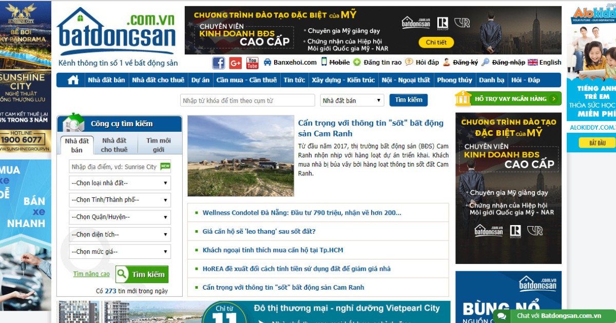 Website bất động sản