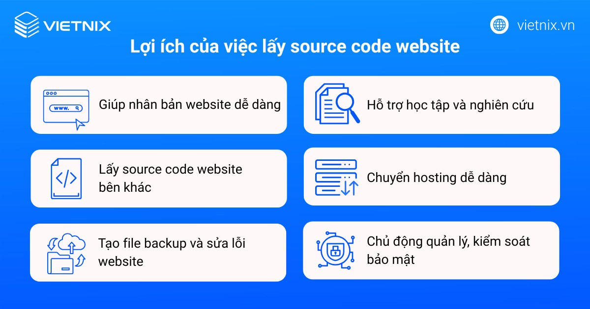 Lợi ích của việc lấy source code website