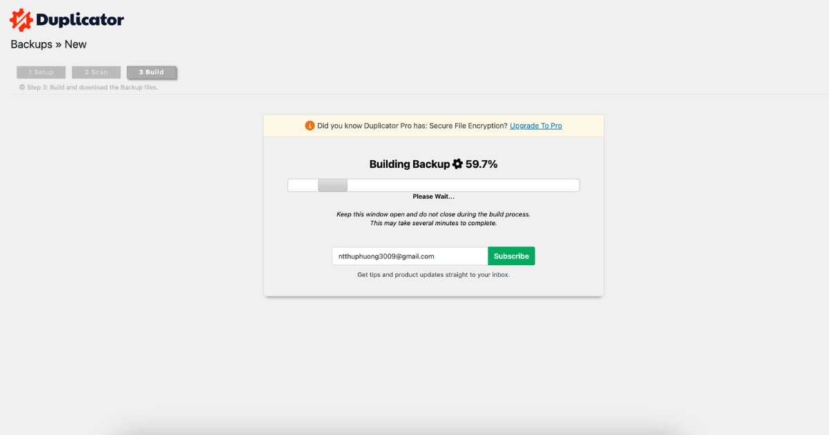 Tạo một package mới để đóng gói tất cả dữ liệu