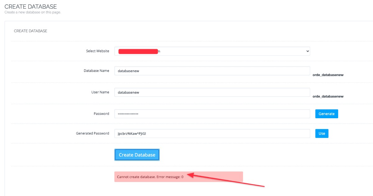 Lỗi Cannot Create Database xuất hiện khi hệ quản trị cơ sở dữ liệu không cho phép tạo mới database, chủ yếu do sai mật khẩu quản trị 