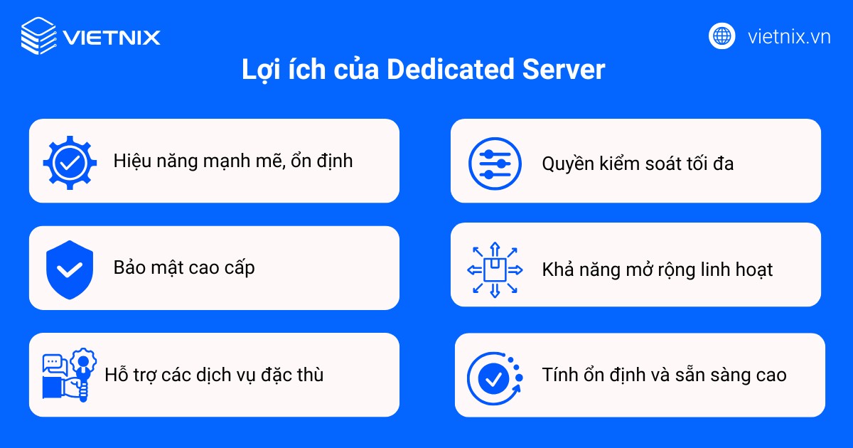 Lợi ích của Dedicated Server