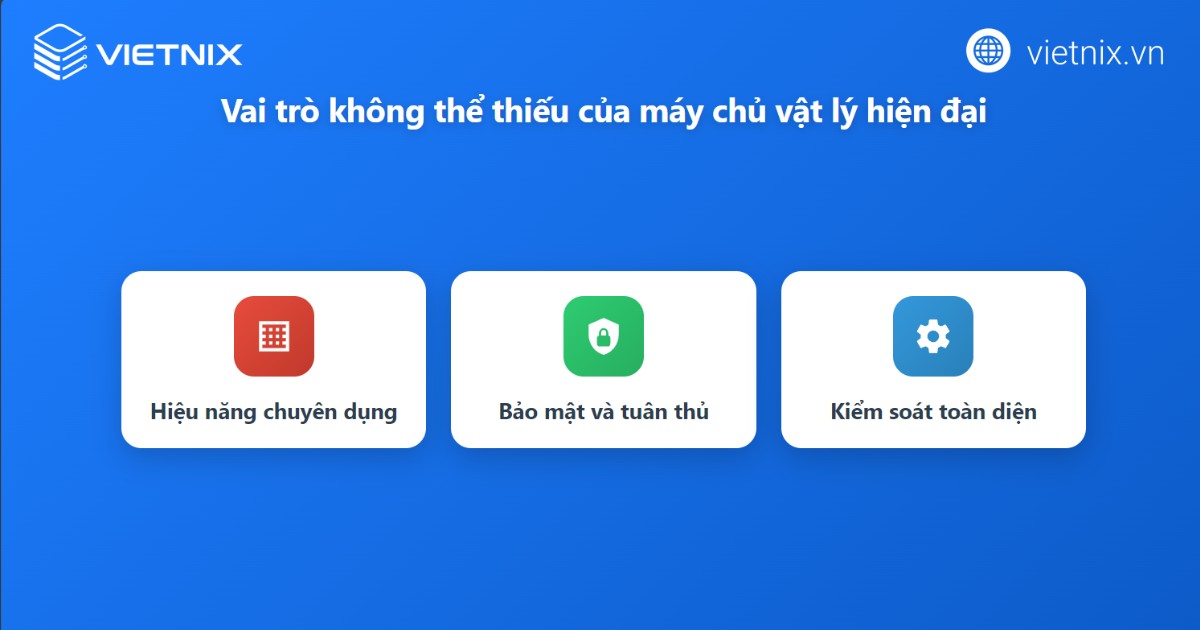 Vai trò của máy chủ vật lý hiện đại