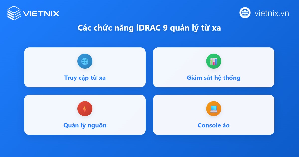Các chức năng chính của iDRAC 9