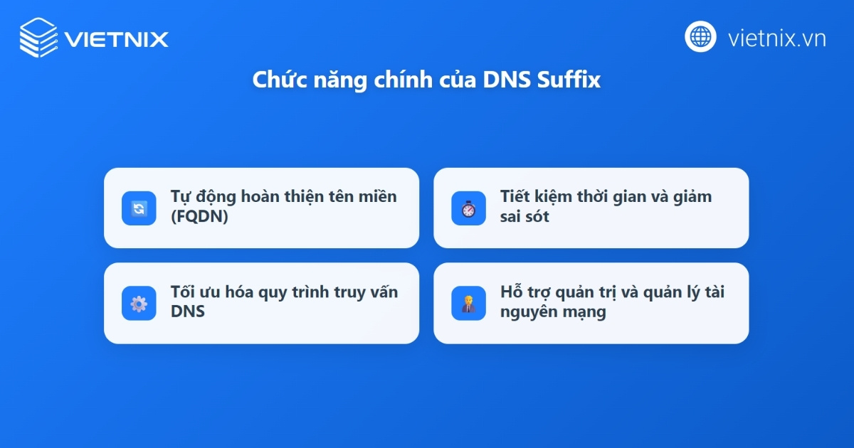 Chức năng chính của DNS Suffix