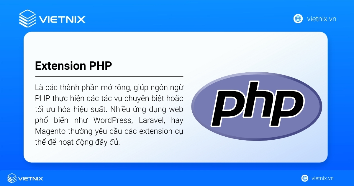 Hướng dẫn cài đặt và cấu hình Extension PHP chi tiết, dễ hiểu 24 Extension PHP hay còn được gọi là module PHP
